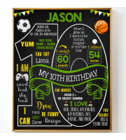 10th Birthday Milestone Sign