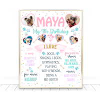 Dog Birthday Milestone Template with photos