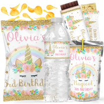 Editable Unicorn Birthday Party Decorations B2 Editable Unicorn Birthday Party Decorations B2