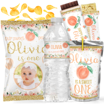 Peach First Birthday Party Decor B10 Peach First Birthday Party Decor B10