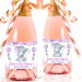 Girl Baby Shower with Purple Elephant Mini champagne bottle labels