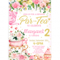 Tea Party birthday invitation