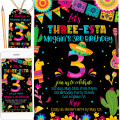 Three-esta Birthday Party invitation